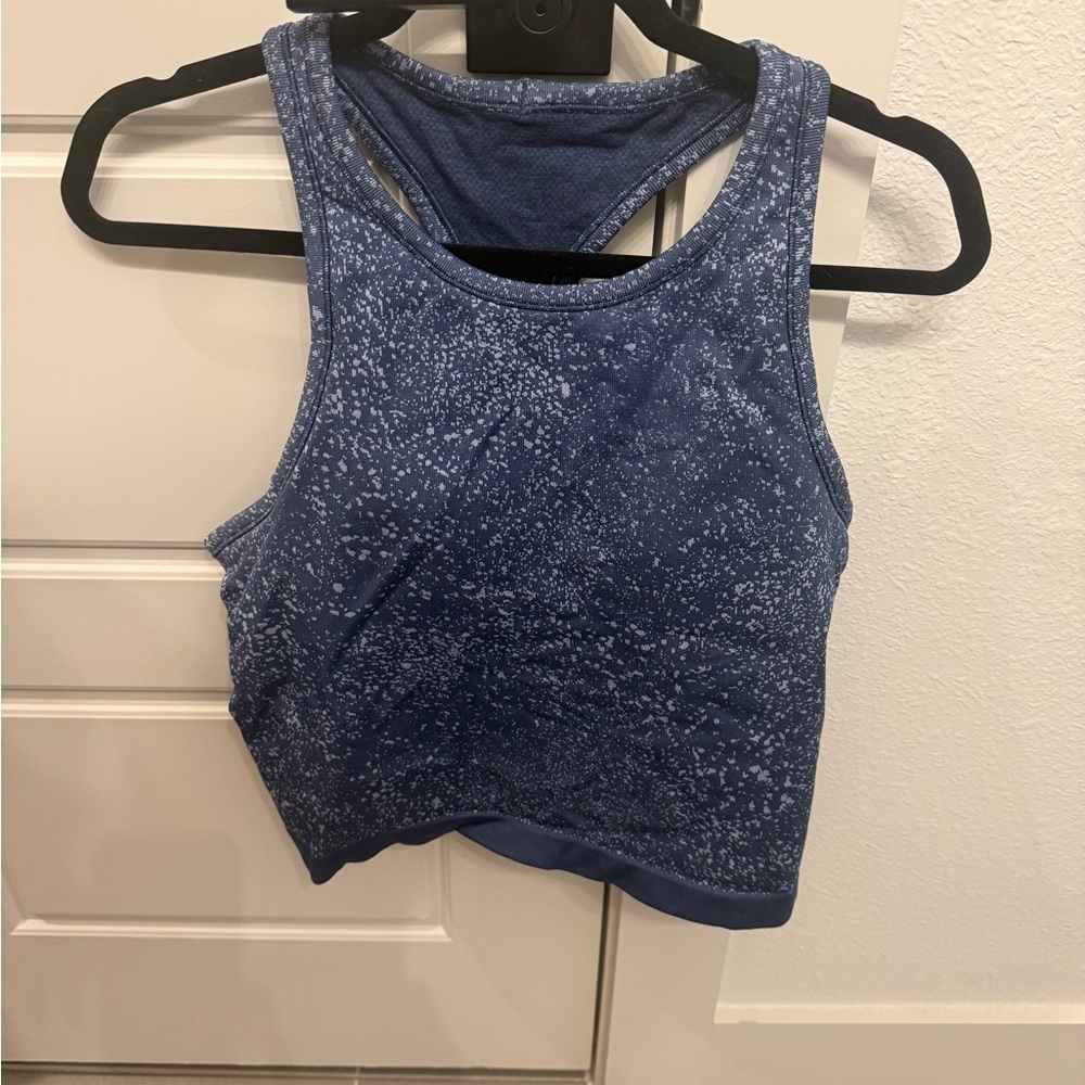 lululemon athletica Blue Speckled Racerback Tank